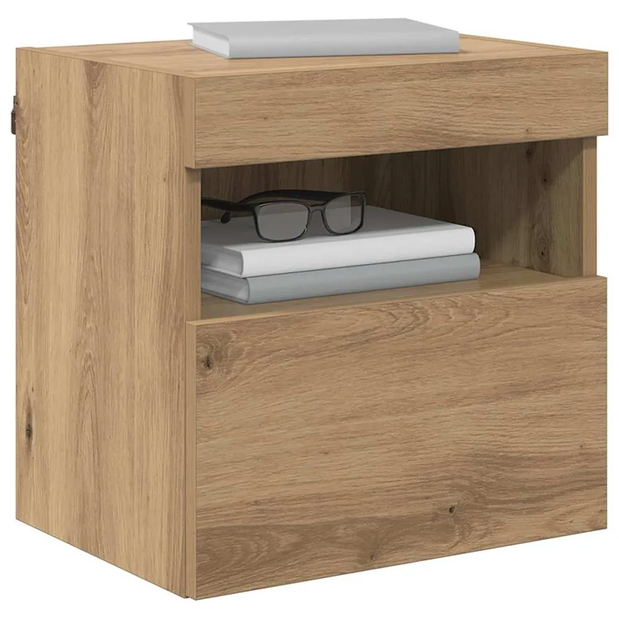 Meubles TV muraux 2 pcs Chêne artisanal Bois d'ingénierie - 3