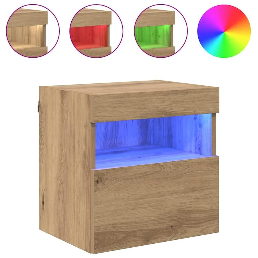 Meubles TV muraux 2 pcs Chêne artisanal Bois d'ingénierie - 4