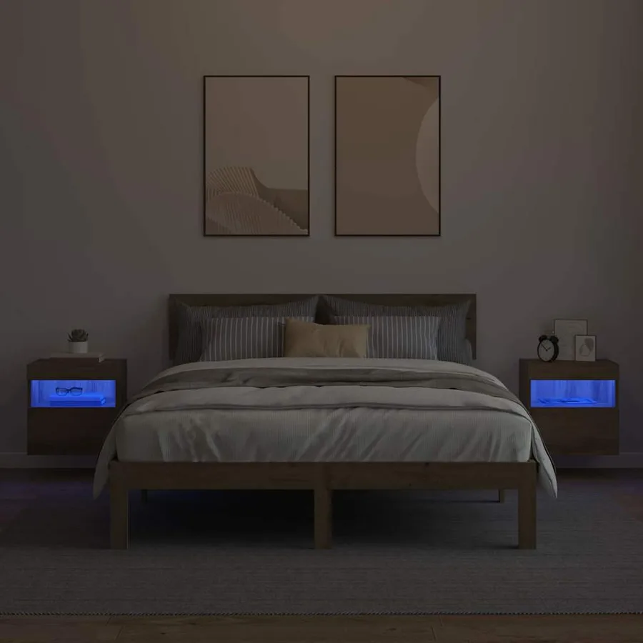 Meubles TV muraux 2 pcs Chêne artisanal Bois d'ingénierie - 6