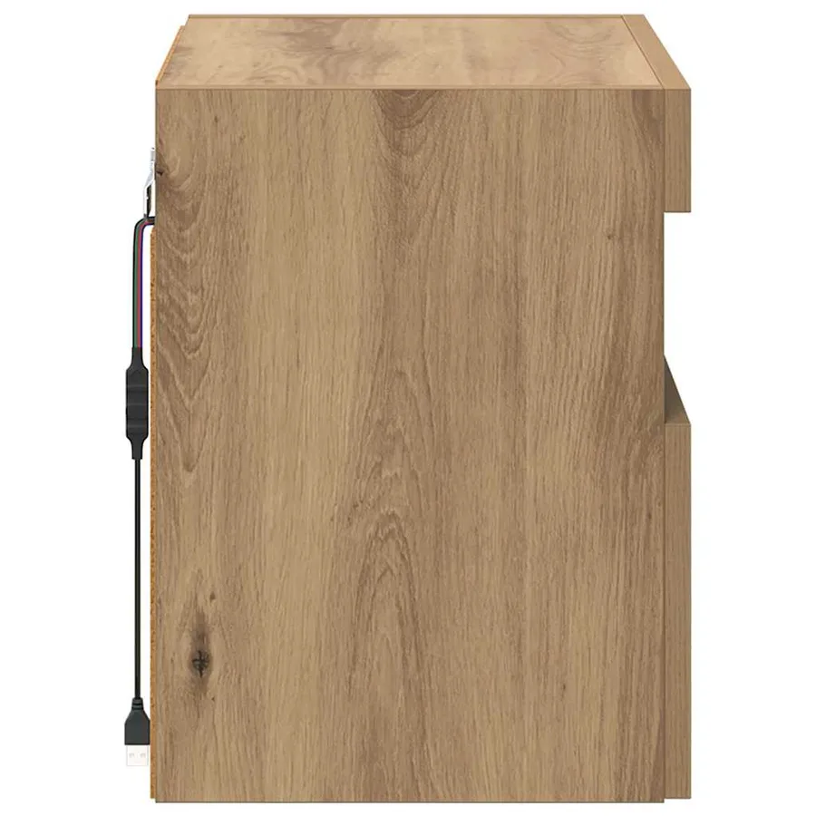 Meubles TV muraux 2 pcs Chêne artisanal Bois d'ingénierie - 8