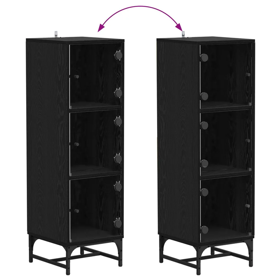 Buffet Chêne noir 35 x 37 x 117 cm - 11