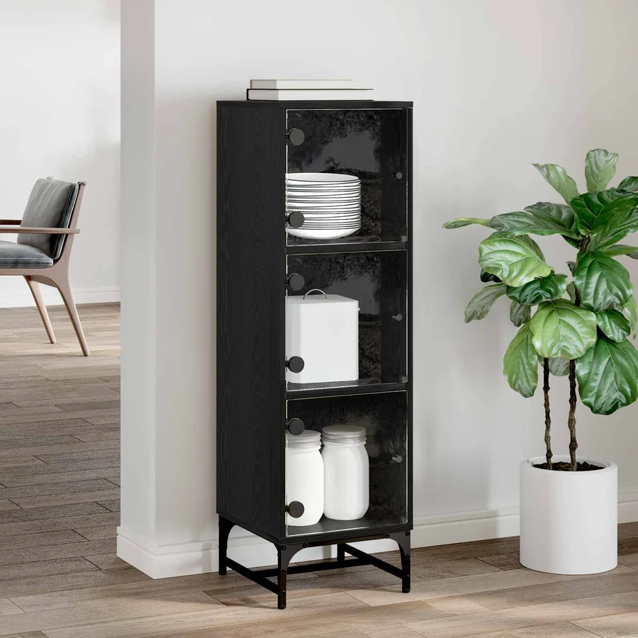 Buffet Chêne noir 35 x 37 x 117 cm - 4