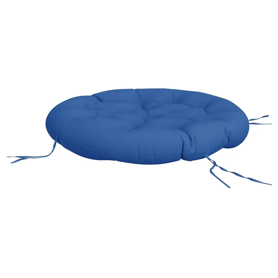 Coussin rond bleu royal Ø 100 x11 cm tissu oxford - 4