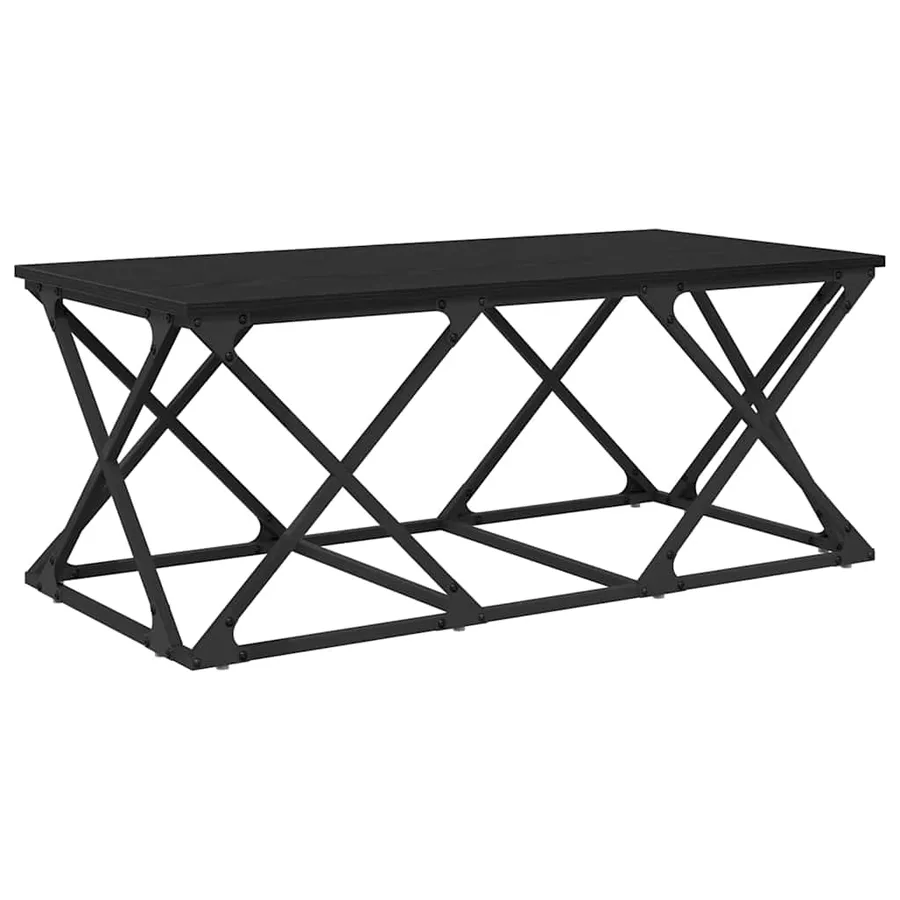 Table basse Chêne noir 100 x 49 x 40 cm Bois d'ingénierie - 2