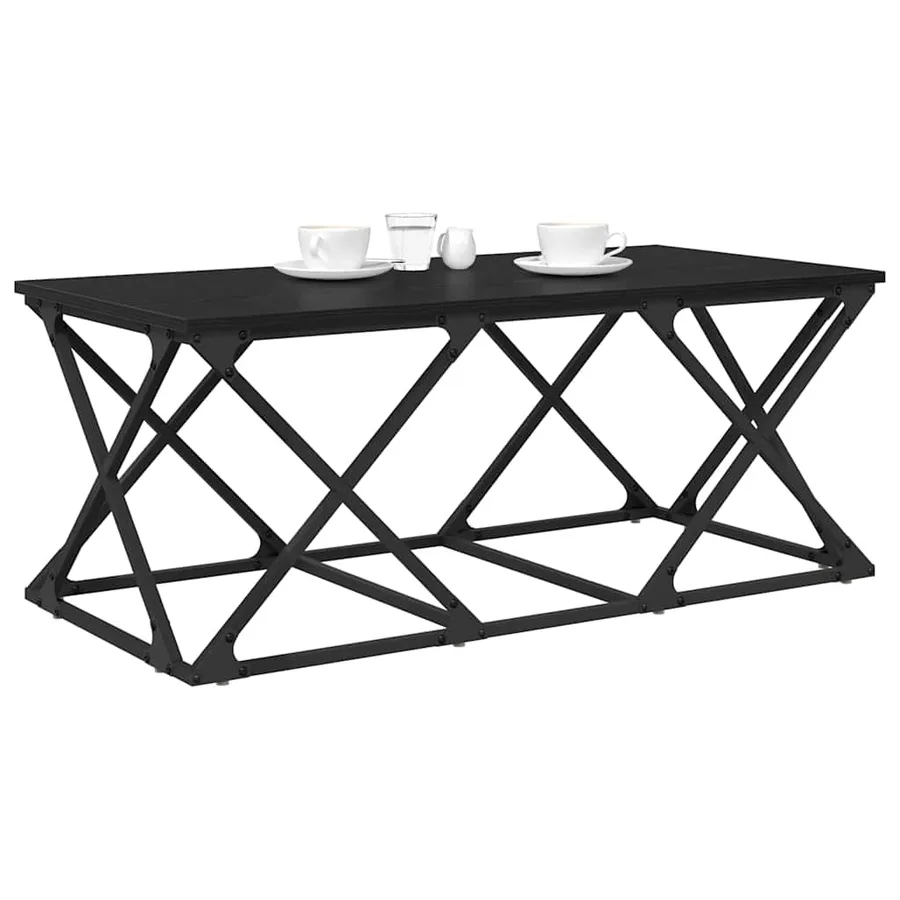 Table basse Chêne noir 100 x 49 x 40 cm Bois d'ingénierie - 3