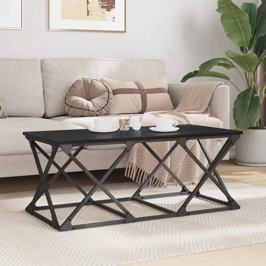 Table basse Chêne noir 100 x 49 x 40 cm Bois d'ingénierie - 4
