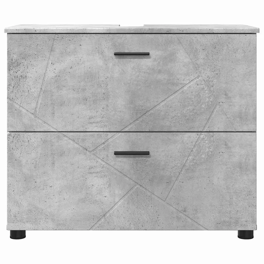 Cabinet de salle de bain Gris béton 76,5 x 35 x 64 cm - 6