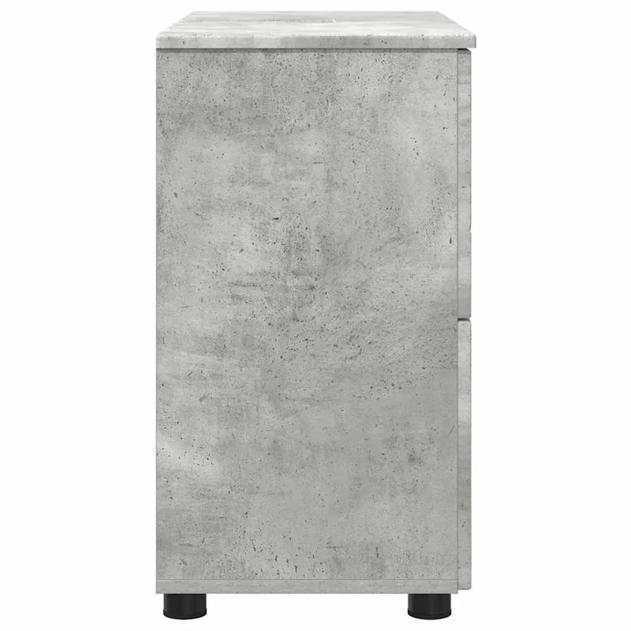 Cabinet de salle de bain Gris béton 76,5 x 35 x 64 cm - 7