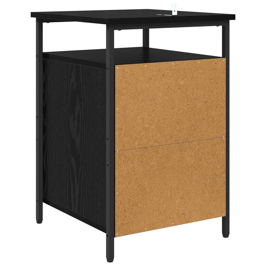 Cabinet de chevet 2 pcs Chêne noir 40 x 42 x 60cm - 9