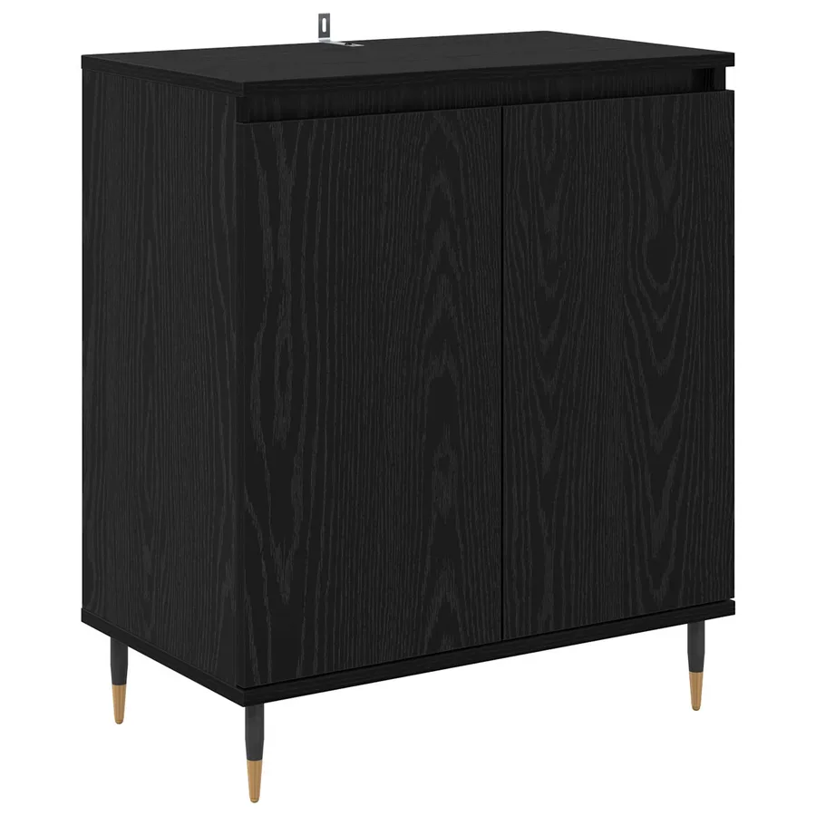 Buffet Chêne noir 60 x 35 x 70 cm Bois d'ingénierie - 2