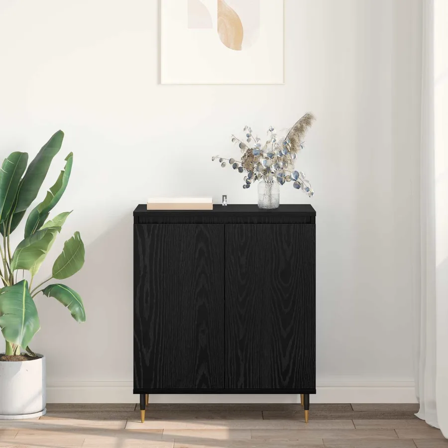 Buffet Chêne noir 60 x 35 x 70 cm Bois d'ingénierie - 4