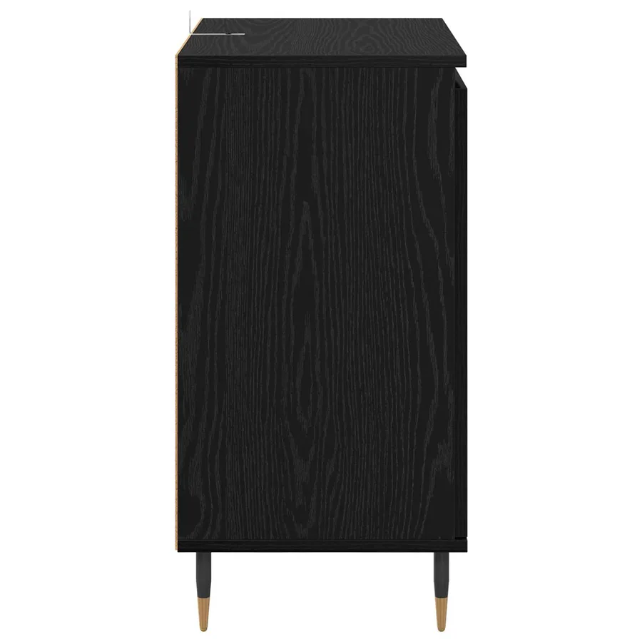 Buffet Chêne noir 60 x 35 x 70 cm Bois d'ingénierie - 7