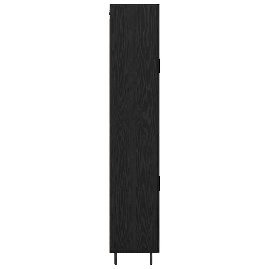 Haut Armoire 2 pcs Chêne noir Bois d'ingénierie - 9