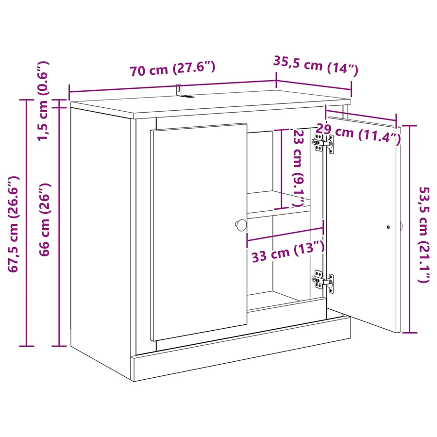 Buffets avec tiroir 3 pcs Bois ancien 210 x 35,5 x 67,5 cm - 14