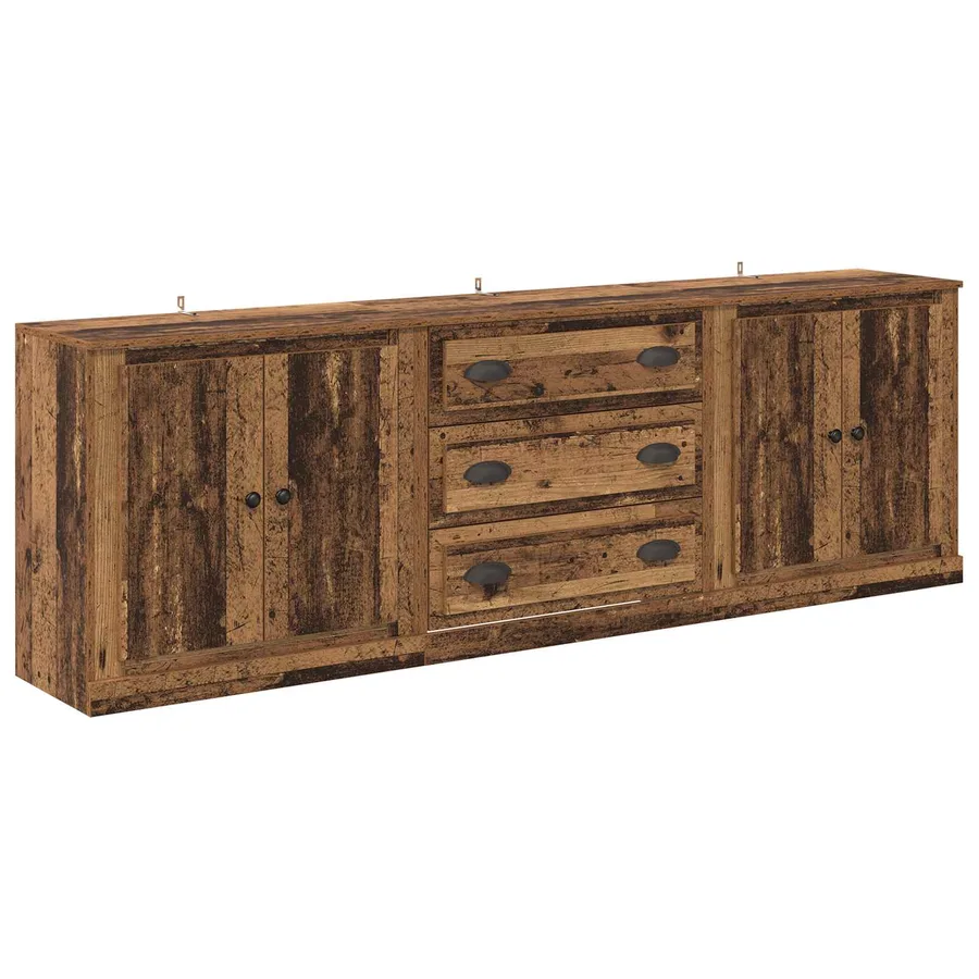 Buffets avec tiroir 3 pcs Bois ancien 210 x 35,5 x 67,5 cm - 2