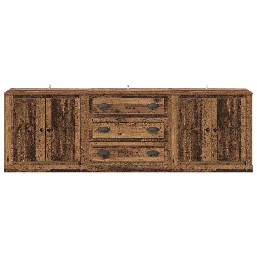 Buffets avec tiroir 3 pcs Bois ancien 210 x 35,5 x 67,5 cm - 7