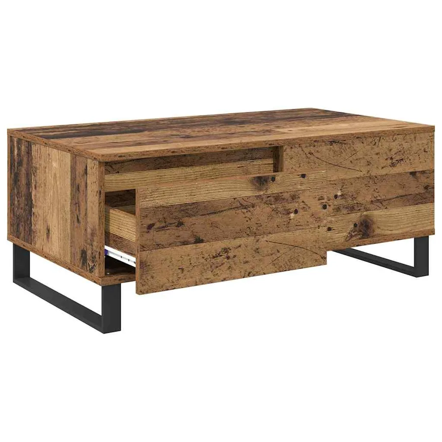 Table basse Bois Ancien 90 x 50 x 36,5 cm Bois d'ingénierie - 5