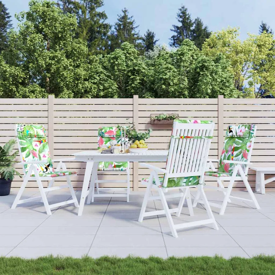 Coussins de chaise à dossier haut lot de 4 multicolore