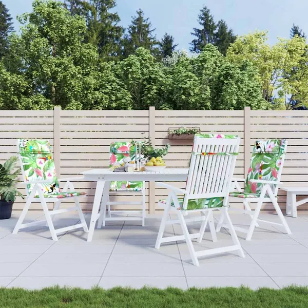 Coussins de chaise à dossier haut lot de 4 multicolore
