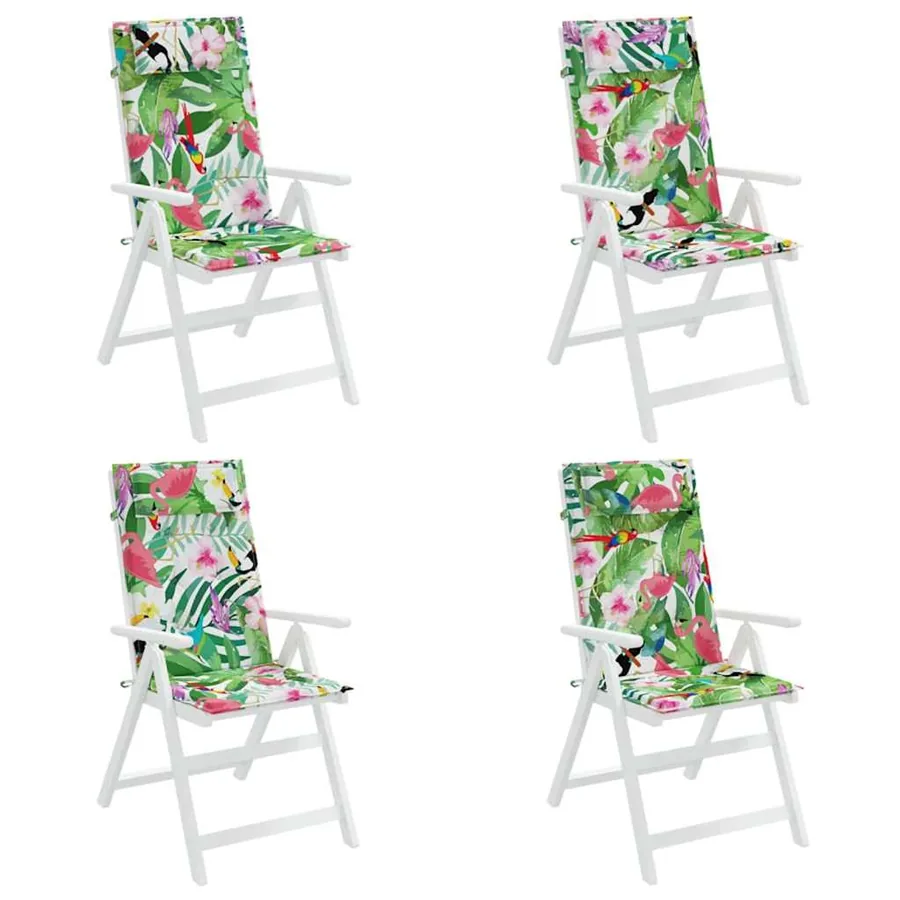 Coussins de chaise à dossier haut lot de 4 multicolore - 4