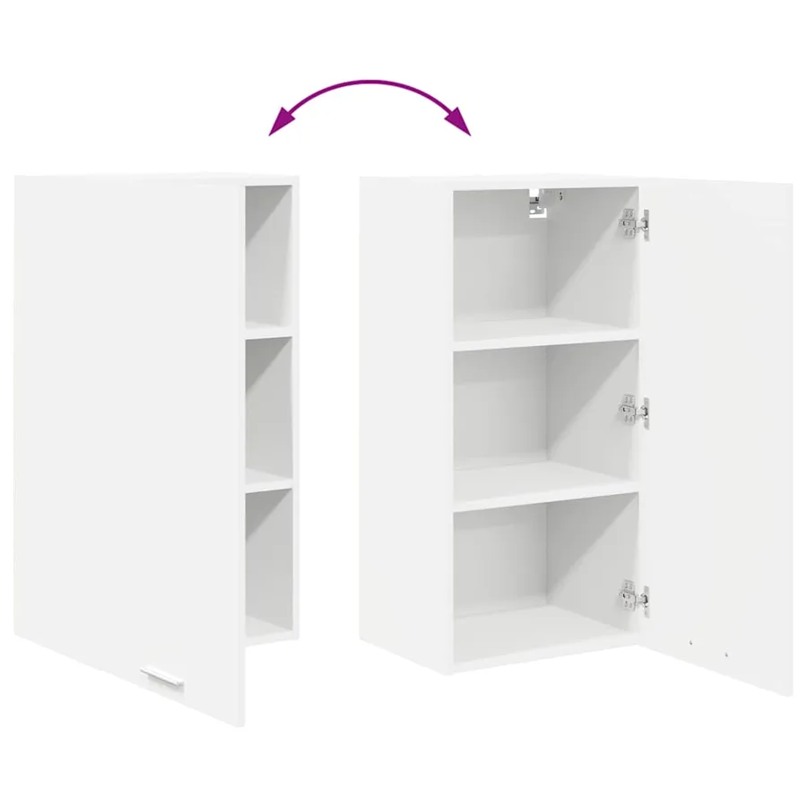 Armoire suspendue Blanc 40 x 31 x 80 cm Bois d'ingénierie - 11