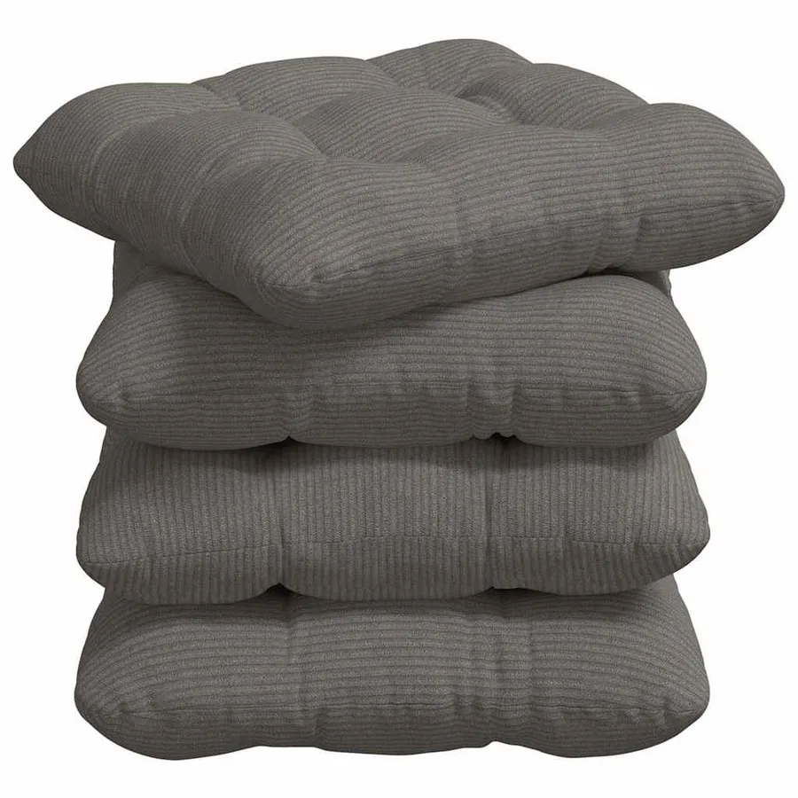 Coussins de siège 4 pcs Gris clair 40 x 40 cm - 2