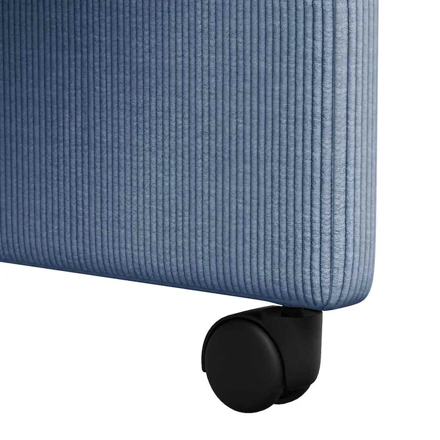 Chaises de Salle à Manger avec Roues 2 pcs Bleu 57 x 66 x 94 cm - 9