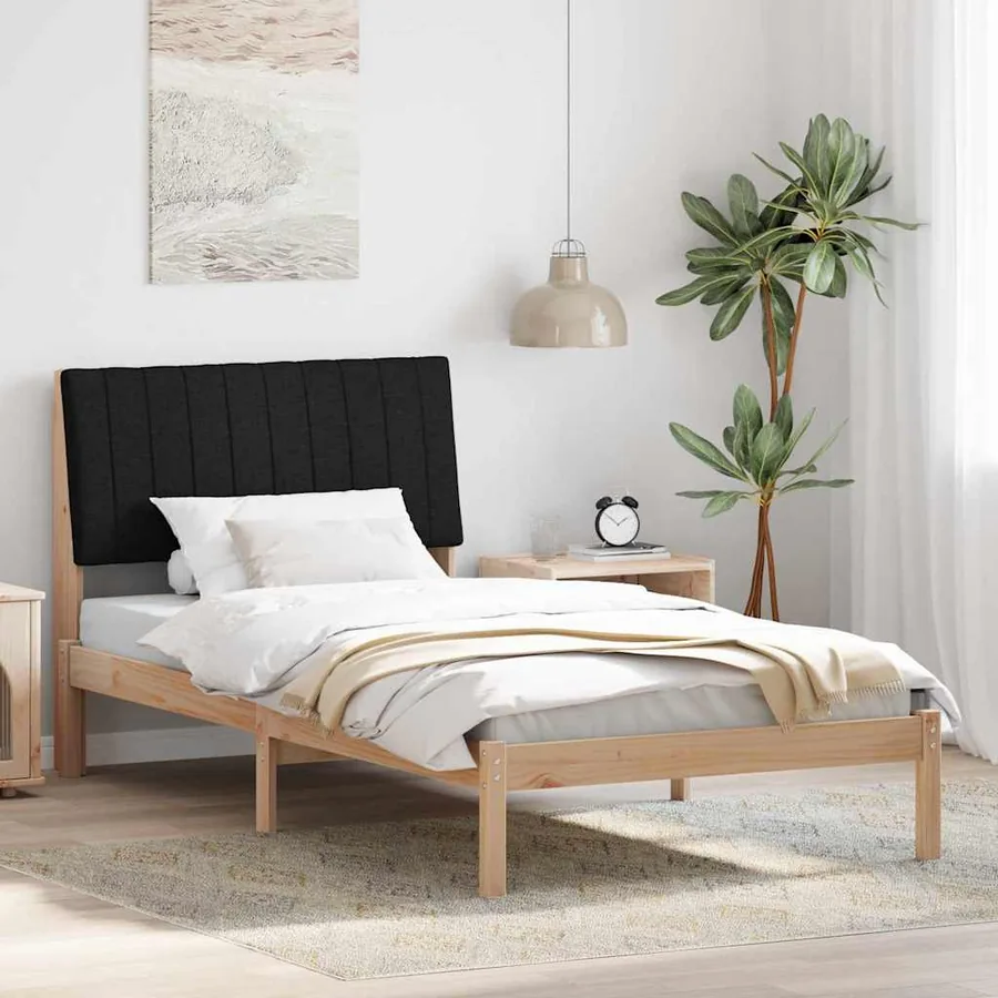 Cadre de lit avec tête de lit Marron 100 x 200 cm Pin massif