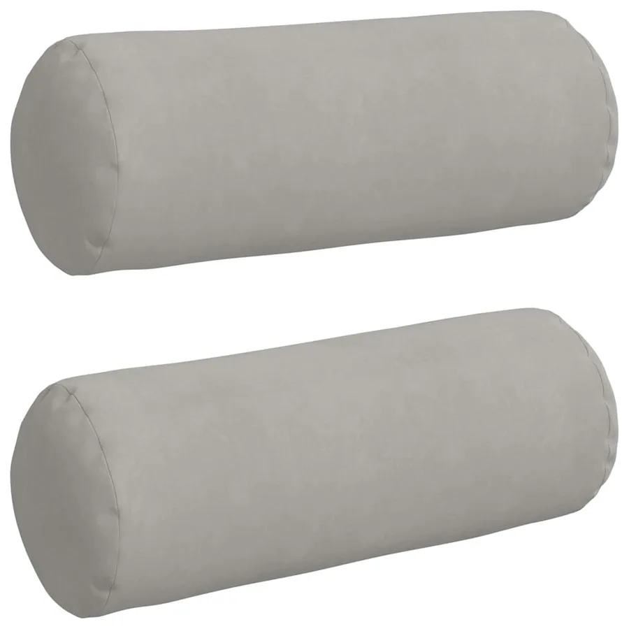 Coussins d'accent 2 pcs Gris clair Ø 25 x 70 cm - 2