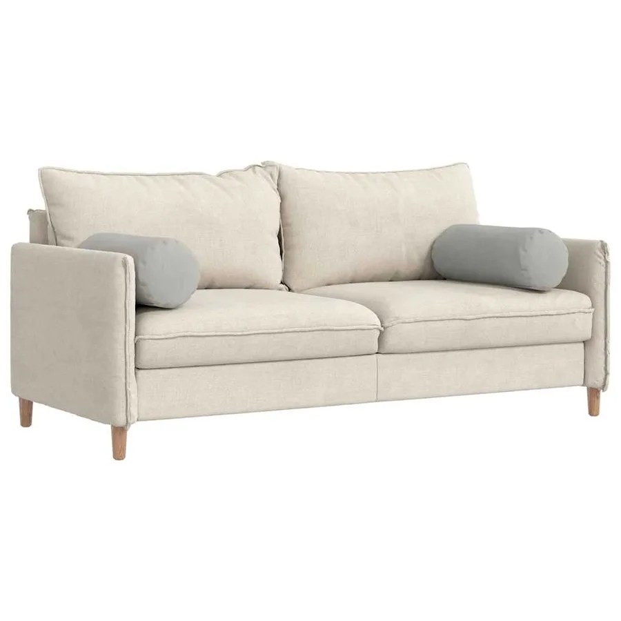 Coussins d'accent 2 pcs Gris clair Ø 25 x 70 cm - 3