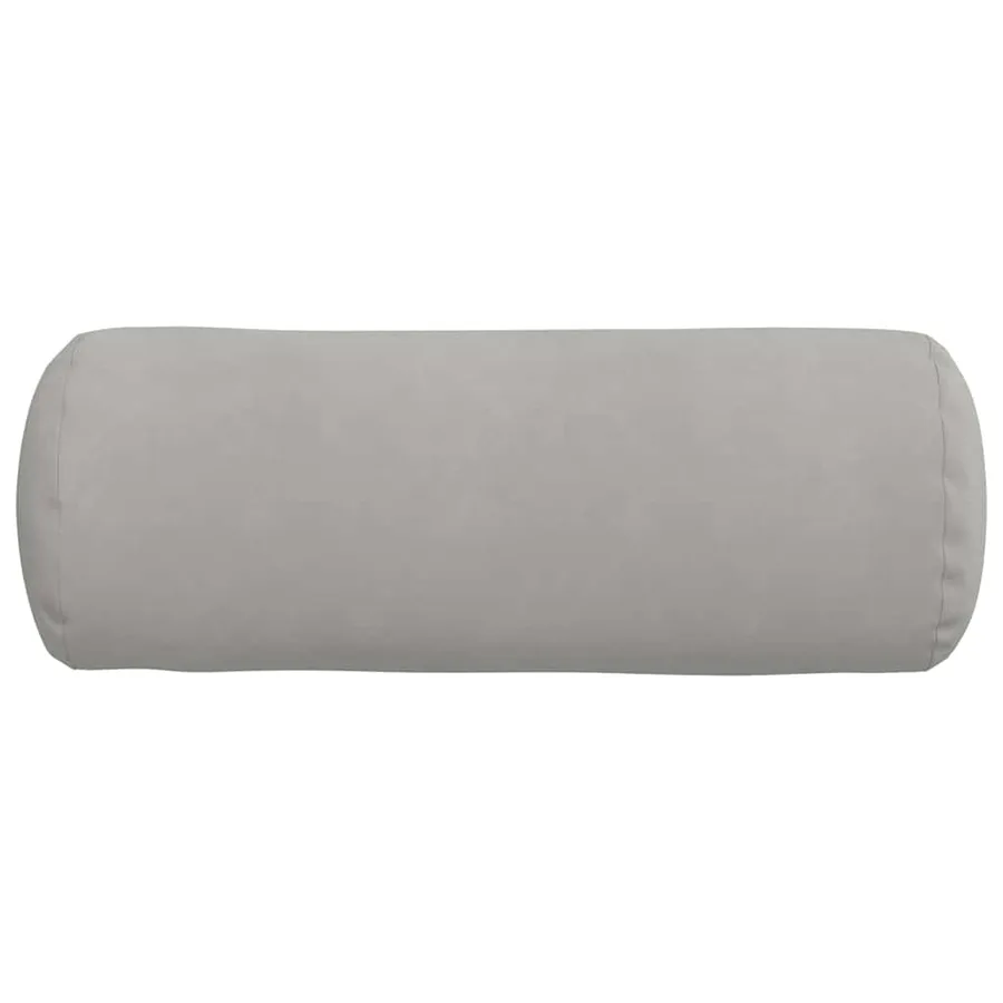 Coussins d'accent 2 pcs Gris clair Ø 25 x 70 cm - 5