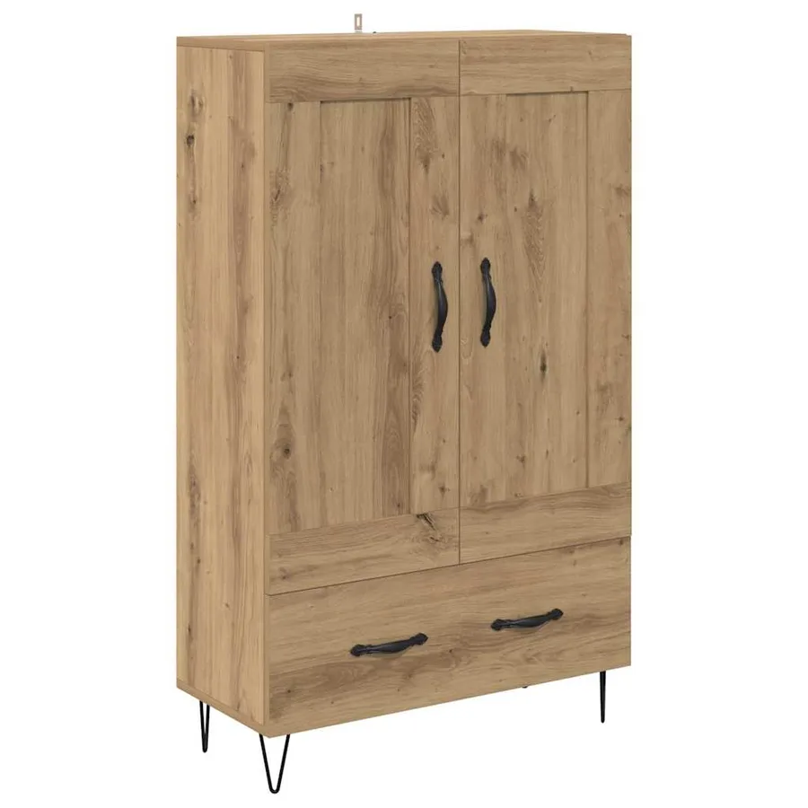 Haut Armoire avec tiroir Chêne artisanal 69,5 x 31 x 115 cm - 2