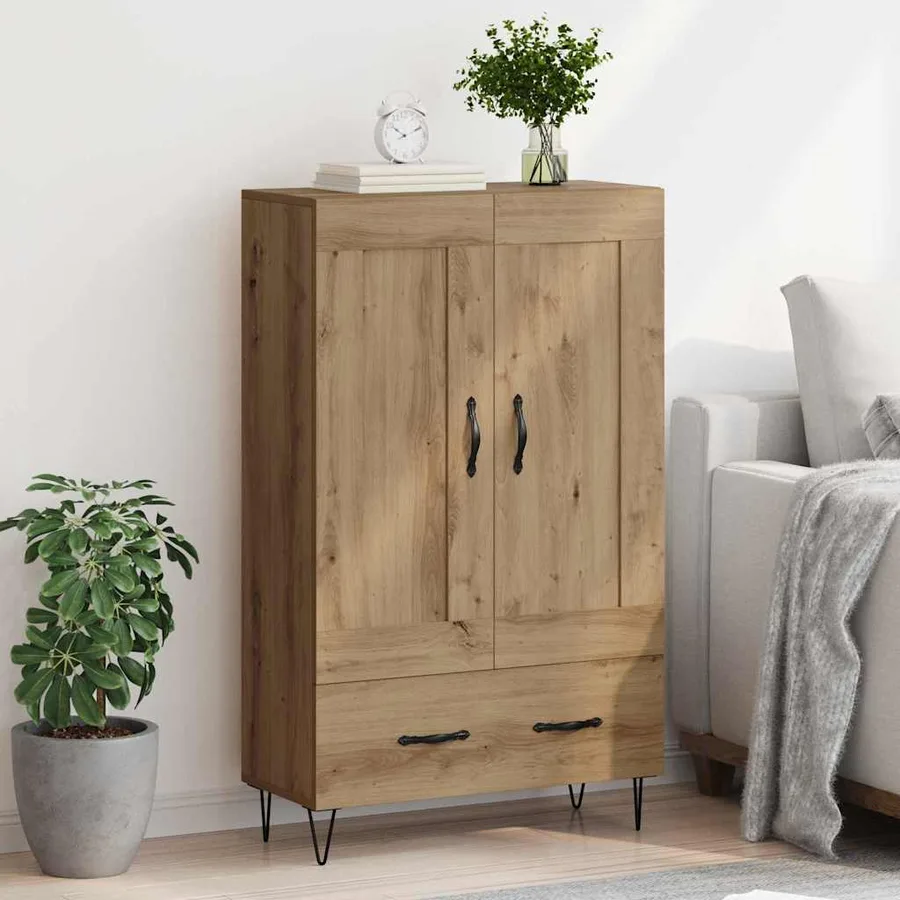 Haut Armoire avec tiroir Chêne artisanal 69,5 x 31 x 115 cm - 4