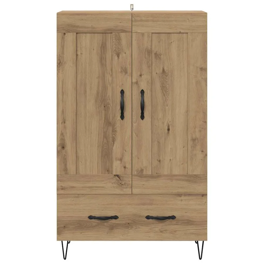 Haut Armoire avec tiroir Chêne artisanal 69,5 x 31 x 115 cm - 6