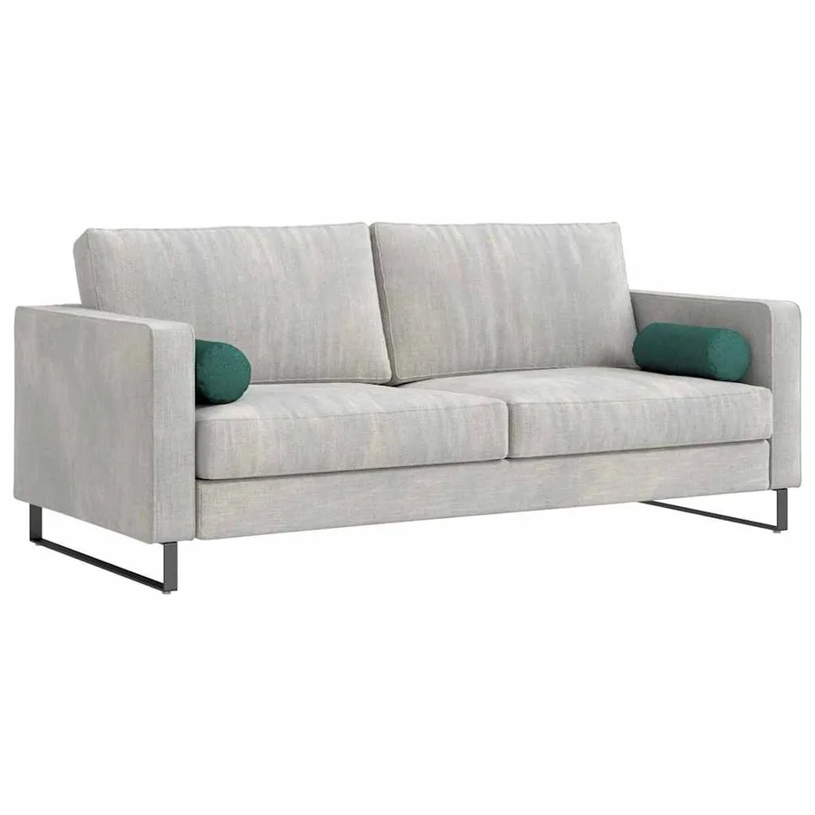 Coussins d'accent 2 pcs Vert foncé Ø 15 x 40 cm tissu - 3