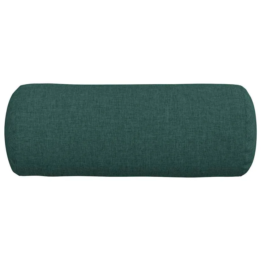 Coussins d'accent 2 pcs Vert foncé Ø 15 x 40 cm tissu - 6