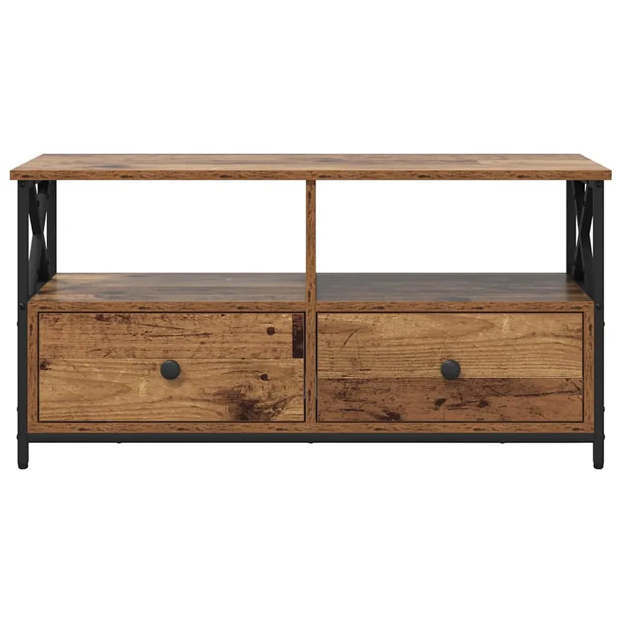 Meuble TV avec tiroir Bois Ancien 90 x 33 x 45 cm - 5