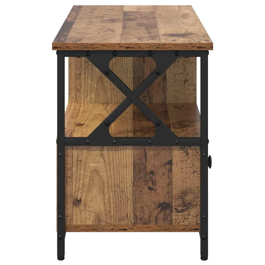 Meuble TV avec tiroir Bois Ancien 90 x 33 x 45 cm - 6