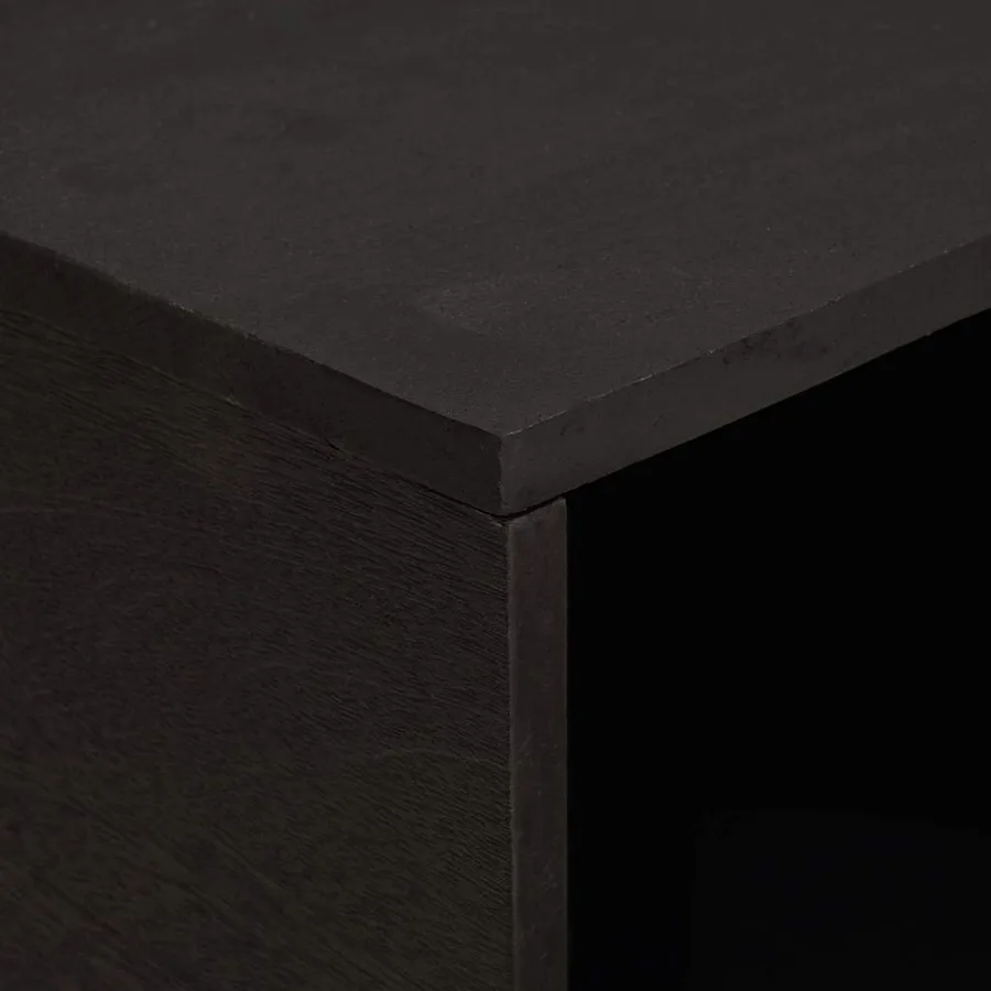 Table basse Noir 80 x 50 x 40 cm Bois de mangue massif - 6