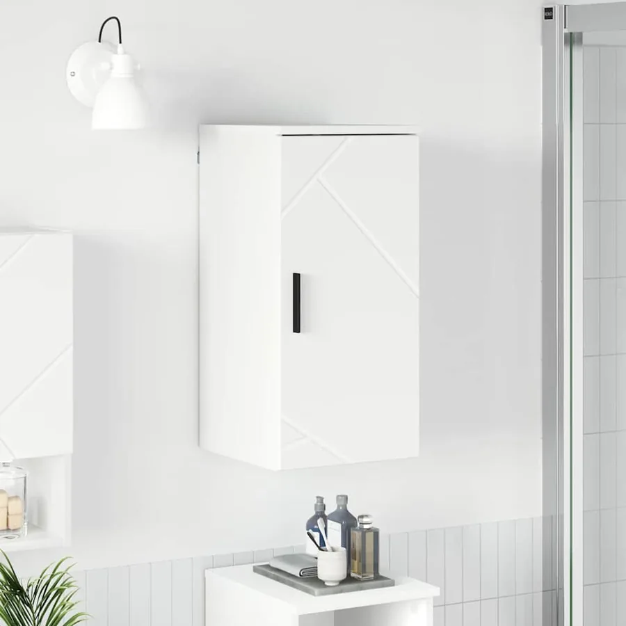 Cabinet de salle de bain Montage mural Blanc 30 x 31,5 x 61 cm