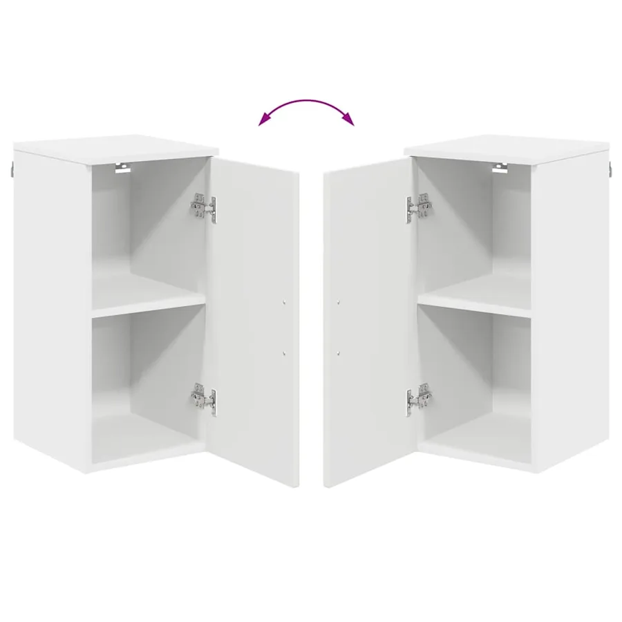 Cabinet de salle de bain Montage mural Blanc 30 x 31,5 x 61 cm - 12