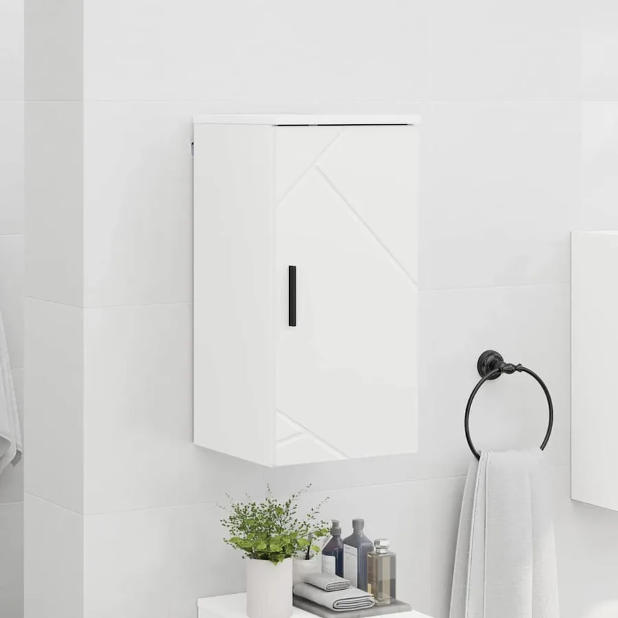 Cabinet de salle de bain Montage mural Blanc 30 x 31,5 x 61 cm - 4