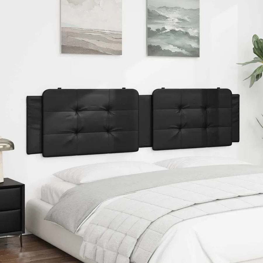 Coussin de tête de lit Zadar noir 193 cm similicuir - 3