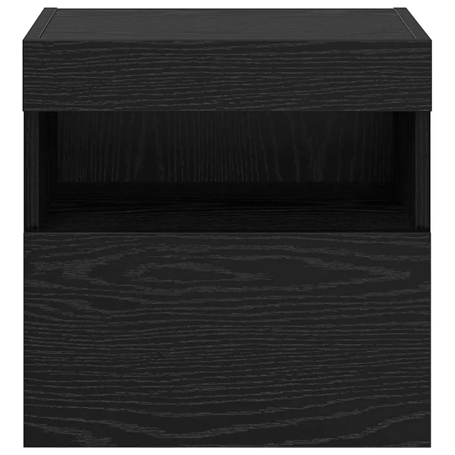 Meubles TV muraux avec LED 2 pcs Chêne noir 40 x 30 x 40 cm - 9