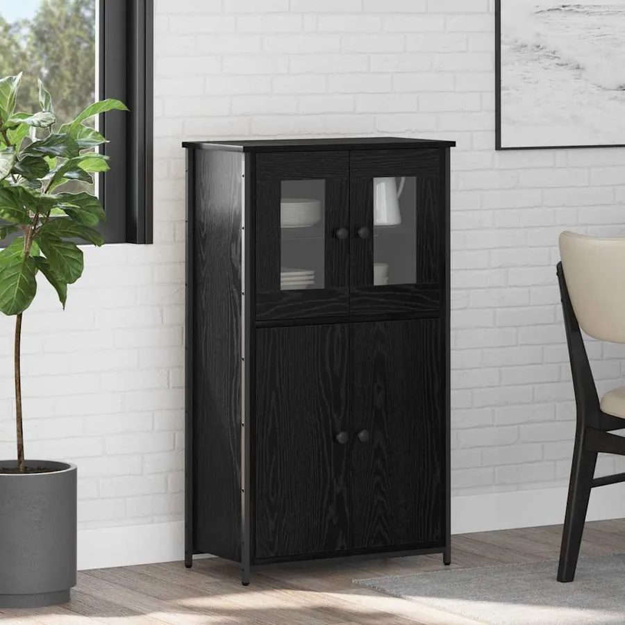 Haut Armoire Chêne noir 62 x 32 x 106,5 cm Bois d'ingénierie