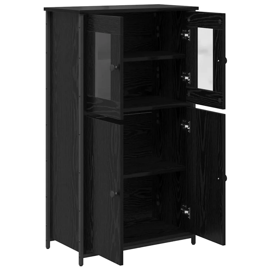 Haut Armoire Chêne noir 62 x 32 x 106,5 cm Bois d'ingénierie - 5