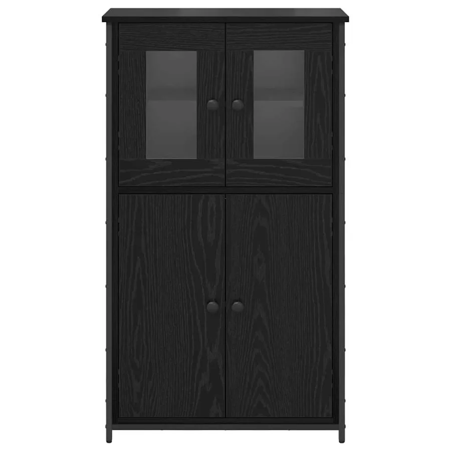 Haut Armoire Chêne noir 62 x 32 x 106,5 cm Bois d'ingénierie - 6