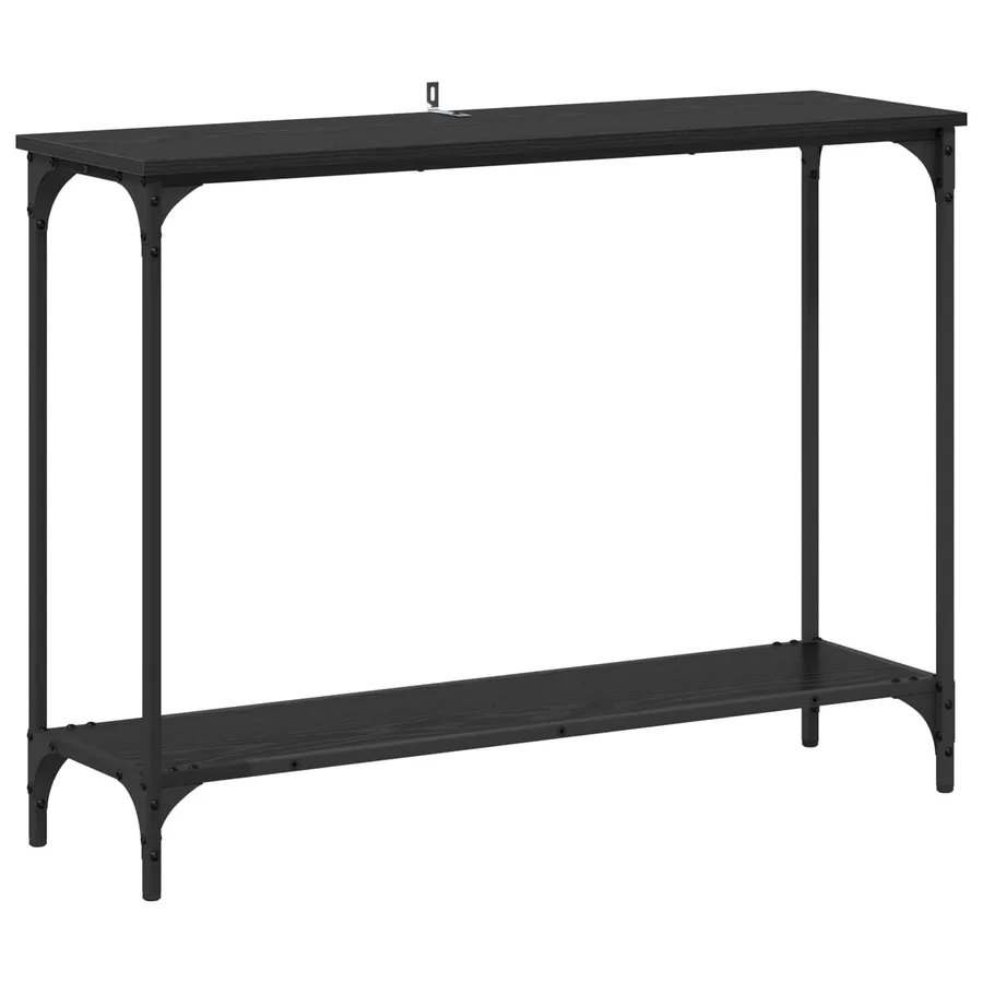Table console Chêne noir 101 x 30.5 x 75 cm Bois d'ingénierie - 2