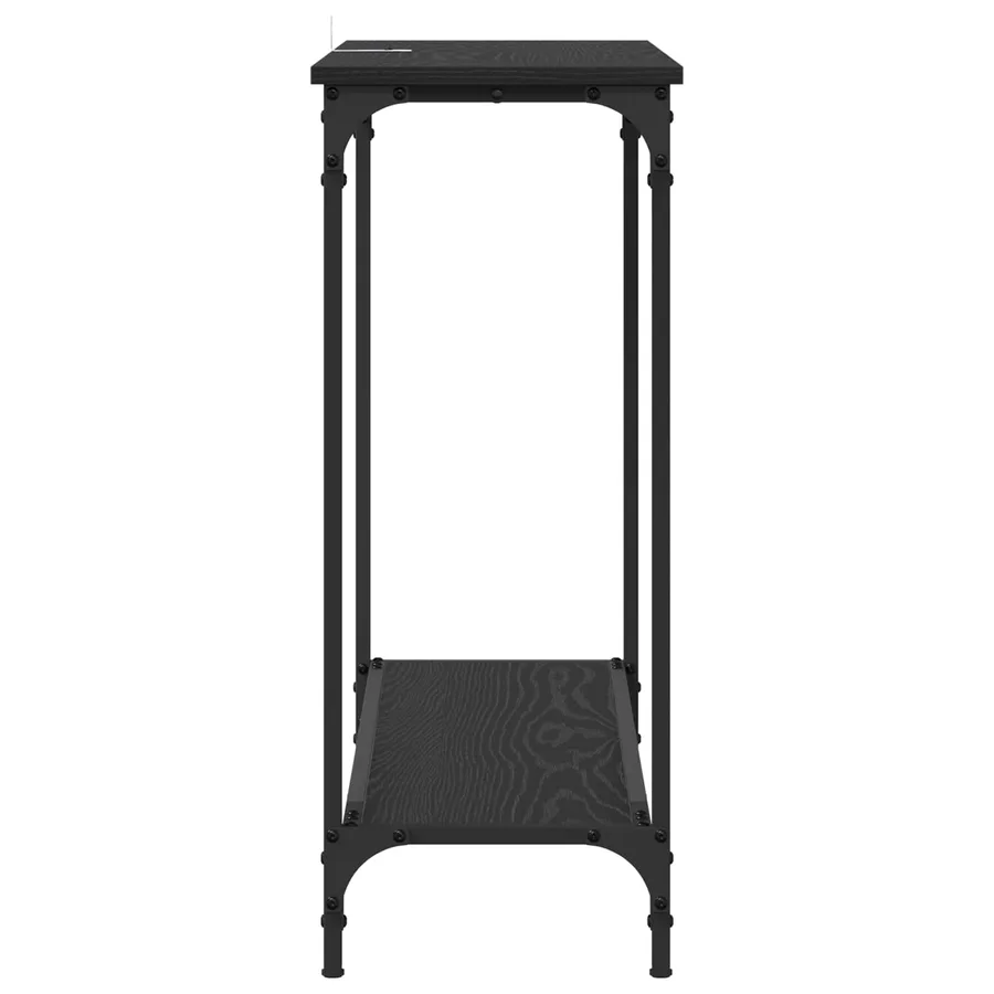 Table console Chêne noir 101 x 30.5 x 75 cm Bois d'ingénierie - 6