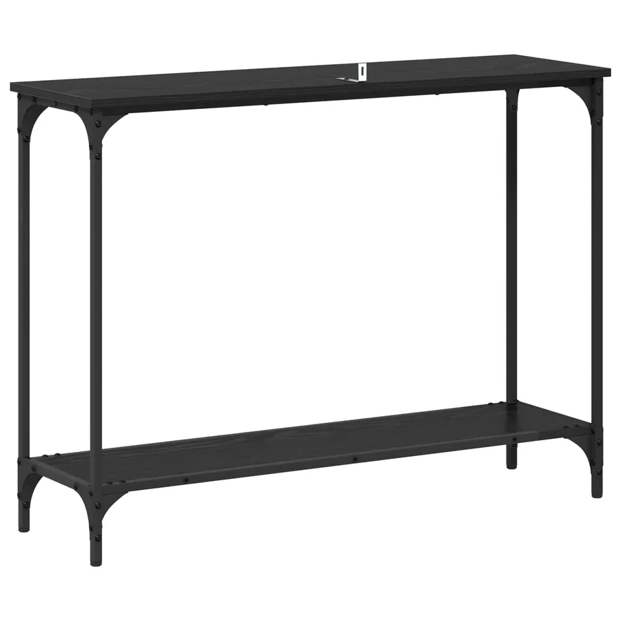 Table console Chêne noir 101 x 30.5 x 75 cm Bois d'ingénierie - 7